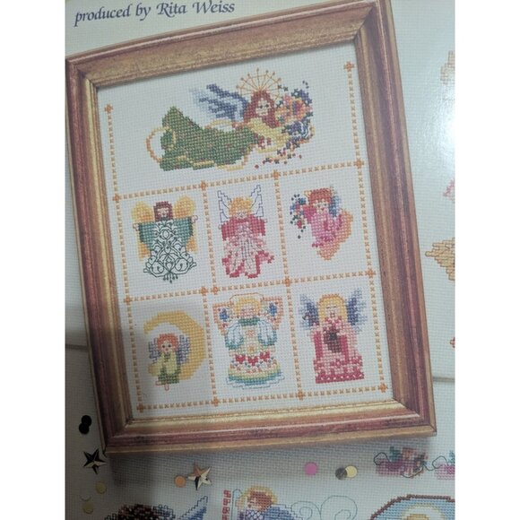 50 Cross Stitch Angels ASN Pattern Book 3648 Sam Hawkins Cherub Guardian Wings - Picture 2 of 9
